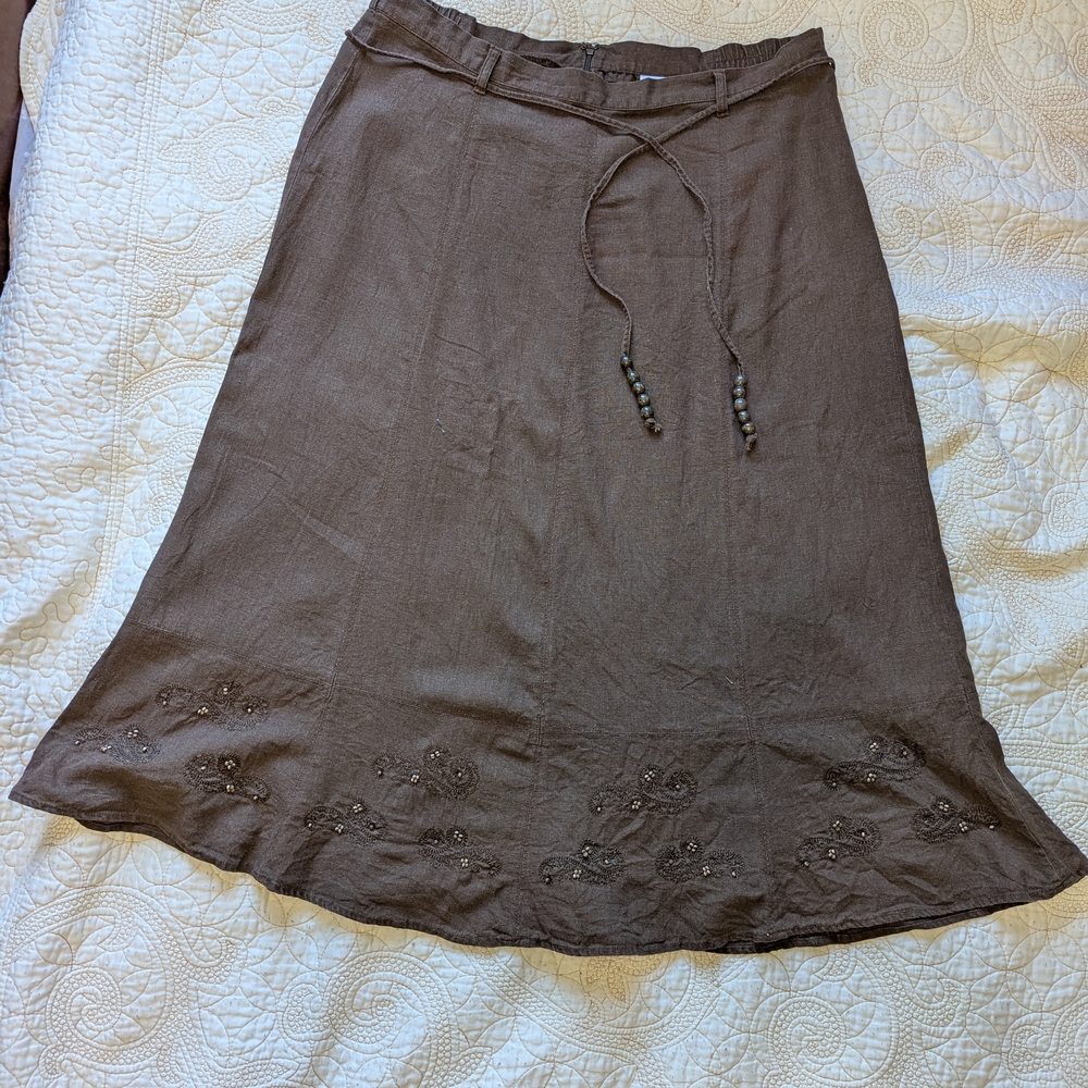 Vanity Fair A-line skirt Sz. 18 Brown
